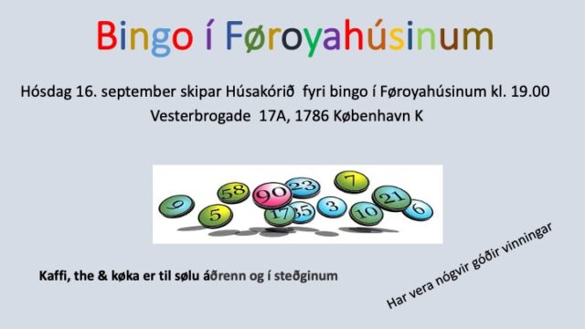 Bingo í Føroyahúsinum